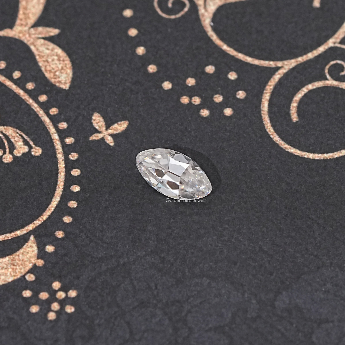 Front View Of Old Mine Moval Cut Loose Moissanite