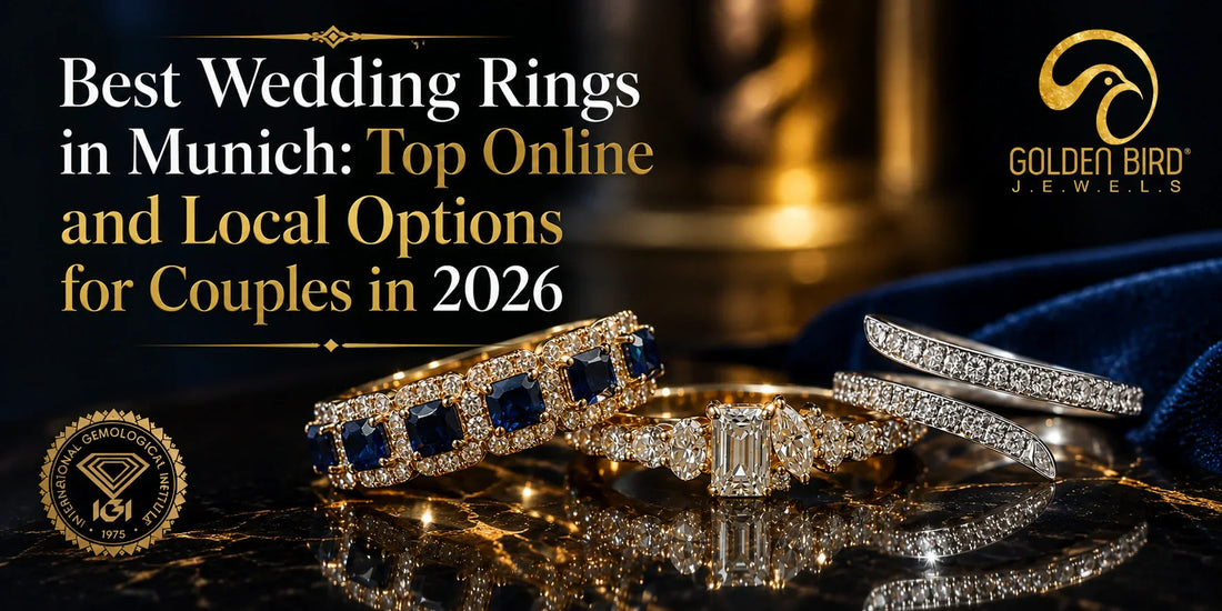 Luxury wedding bands and engagement rings in a sophisticated jewelrysetting