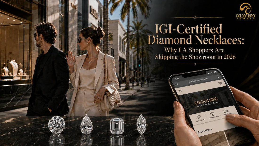 Premium diamond jewelry display with round pear emerald and marquise cut diamonds