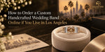 Wedding band displayed in a ring box for online custom jewelry shopping.