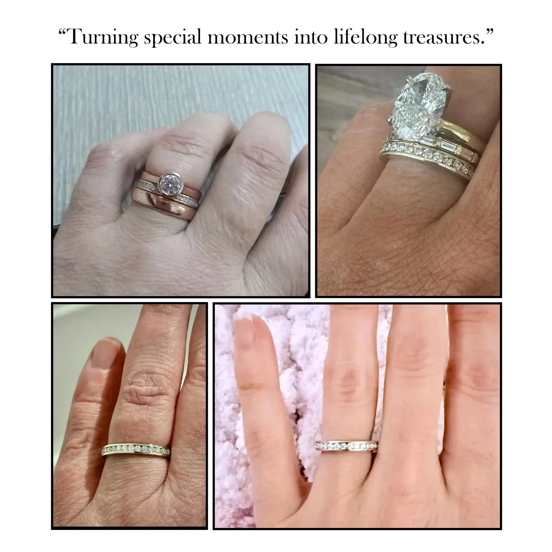 Round Cut Moissanite Channel Set Eternity Band