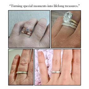 Round Cut Moissanite Channel Set Eternity Band