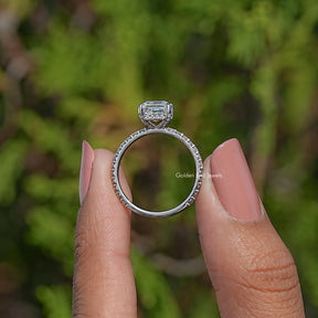 Back View Of Lab Diamond Engagement Ring
