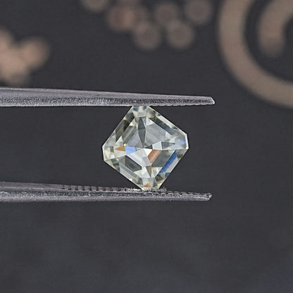 2.85 CT Off White Asscher Moissanite Loose Stone