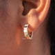 [Yellow Gold Baguette Cut Moissanite Earrings]-[Golden Bird Jewels]