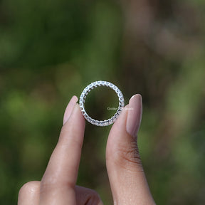 Back View Of Baguette Moissanite Engagement Ring
