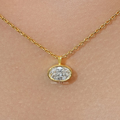 Oval Cut Lab Diamond Solitaire Pendant