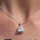 [Buddha Cut Moissanite Bezel Set Pendant]-[Golden Bird Jewels]