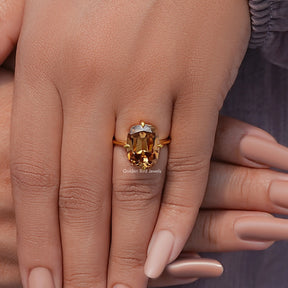 Old Mine Cushion Solitaire Moissanite Ring