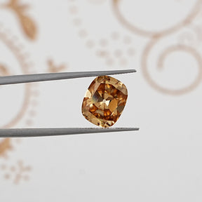 In Tweezer View Of Old Mine Cushion Loose Moissanite Stone