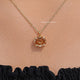 In neck View Of Step Cut Oval Moissanite Pendant