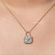 Colorless Asscher Moissanite Solitaire Pendant