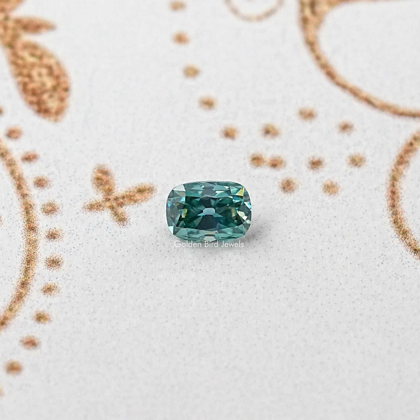 Blue Cushion Cut Moissanite Gemstone