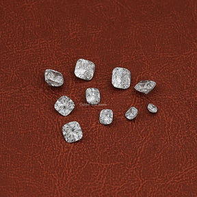 View of Cushion Cut Lab Grown Diamond In White