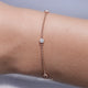 View Of Bezel Set Round Cut Lab Diamond Station Bracelet