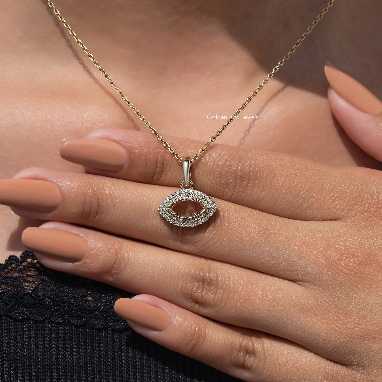 Moissanite Open Marquise Cut Pendant