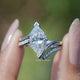 Front View of Dutch Marquise Moissanite Bridal Ring Set
