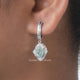 Blue Pear Cut Moissanite Dangle Earring For Her