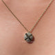 Round Cut Moissanite Cluster Pendant