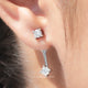 Colorless Round Moissanite Jacket Earrings