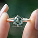 Portuguese Cut Round Moissanite Solitaire Ring