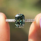 Radiant Cut Accent Stone Moissanite Ring