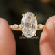 Moissanite Crushed Ice Oval Eternity Ring