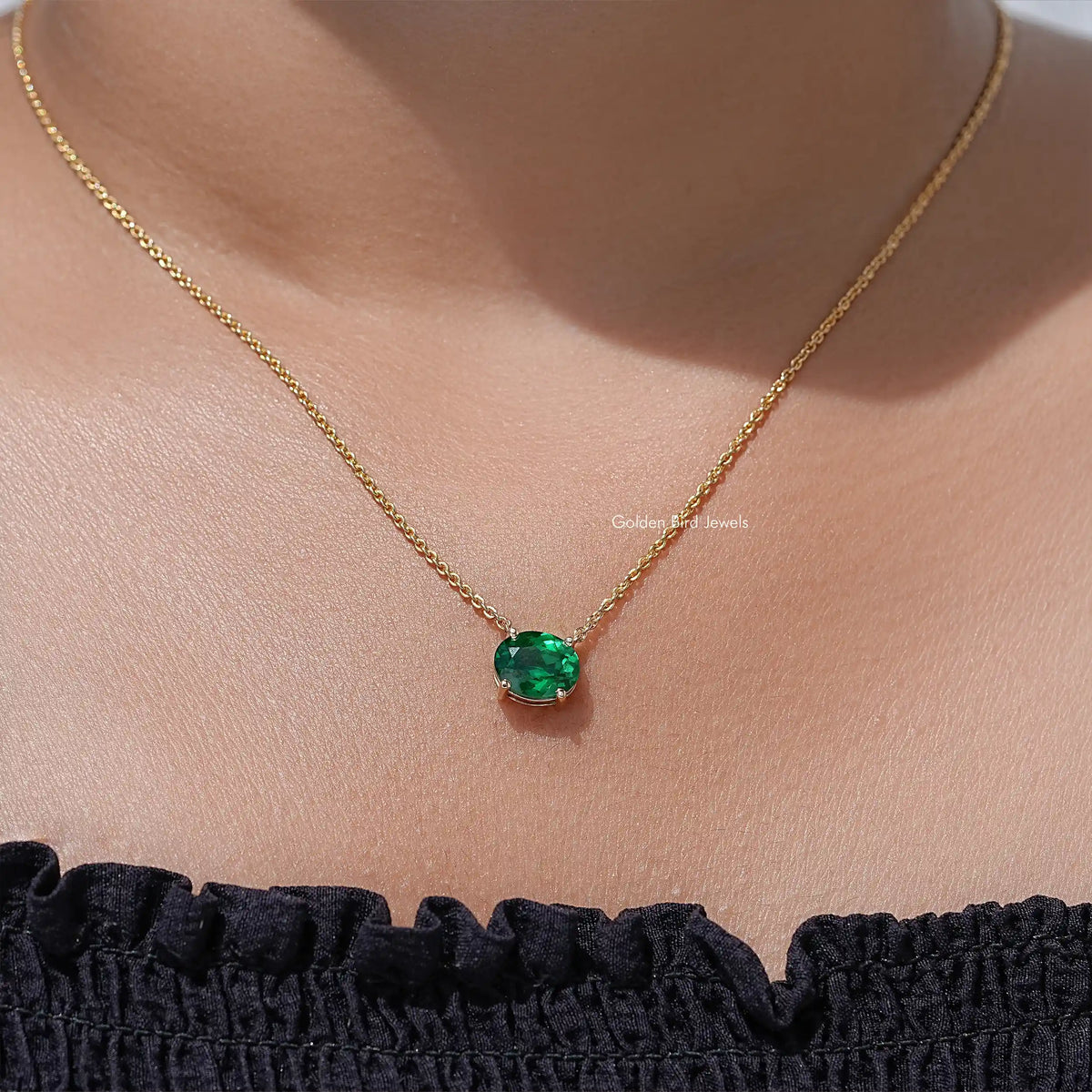 Oval Cut Lab Grown Diamond Solitaire Pendant