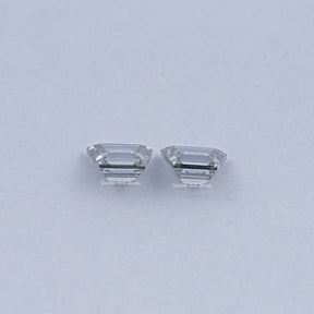 Side View Of Grey Trapezoid Cut Lab Loose moissanite   
