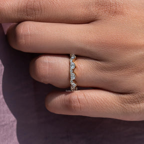Half Moon Lab Grown Diamond Full Eternity Band