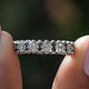 Round Cut Gemstone Half Eternity Band