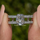 Irregular Old Mine Cushion Cut Moissanite Ring