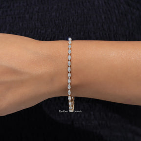 Lab Grown Diamond Marquise Tennis Bracelet