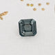 Front View Of Gray Asscher Cut Loose Moissanite stone
