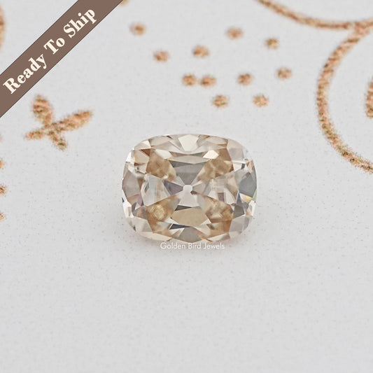 Old Mine Cut Yellow Cushion Loose Moissanite