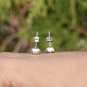 Back View Of Lab Diamond Stud Earrings