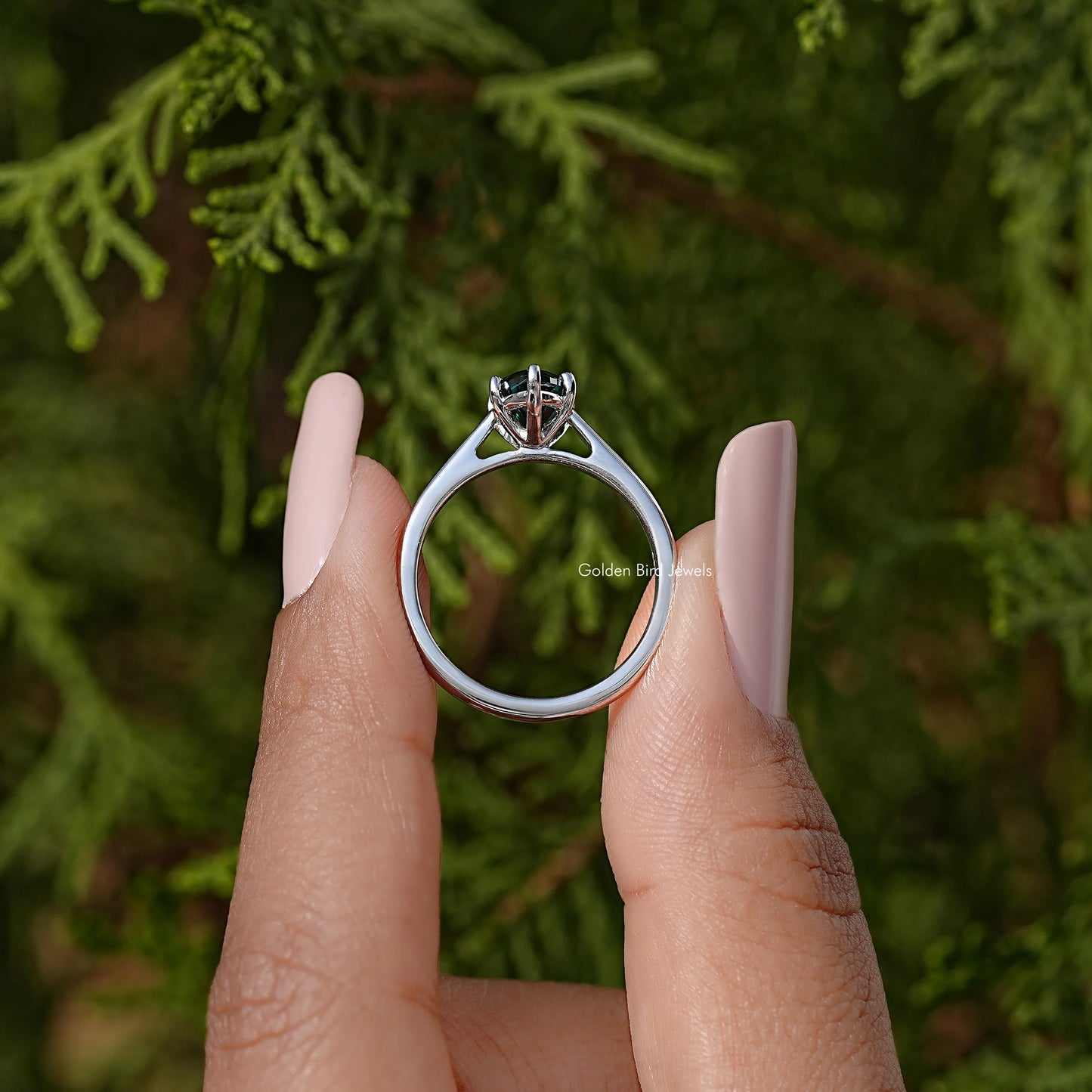 Marquise Moissanite Solitaire Wedding Ring