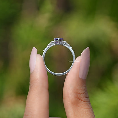 Pear Cut Gemstone Bridal Ring Set
