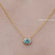 Old Mine Oval Moissanite Solitaire Pendant