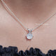 Moissanite Portuguese Cut Customized Pendant For Women