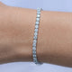 View Of Cushion Cut Lab Grown Diamond Tennis Bracelet	
