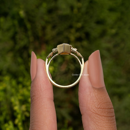 Old Mine Dutch Marquise Cut Moissanite Ring