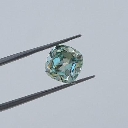 Light Blue Old Mine Cushion Loose Moissanite