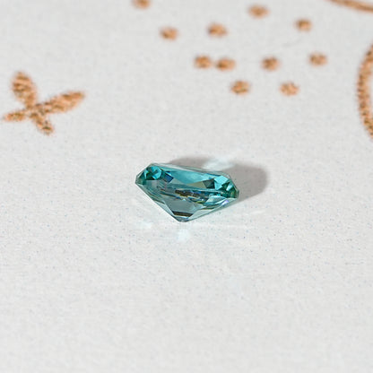 Blue Old Mine Cushion Loose Moissanite
