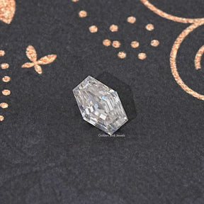 Top View of Old Mine Lozenge Cut Loose Moissanite Stone