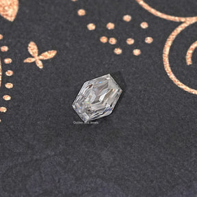 Front View Of Old Mine Lozenge Cut Loose Moissanite Stone