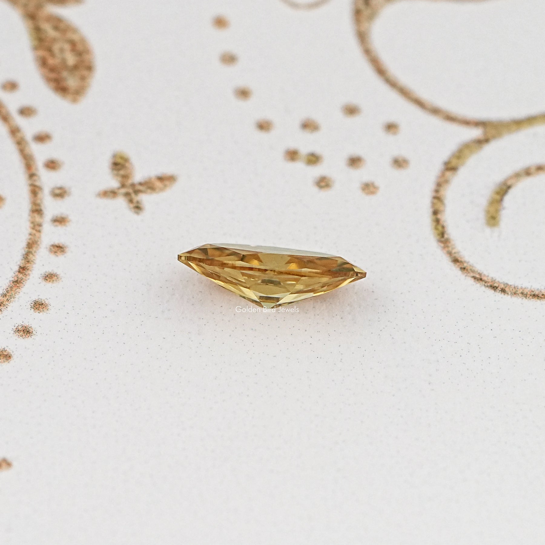 Side View Of Old Mine Marquise Cut Loose Moissanite Stone