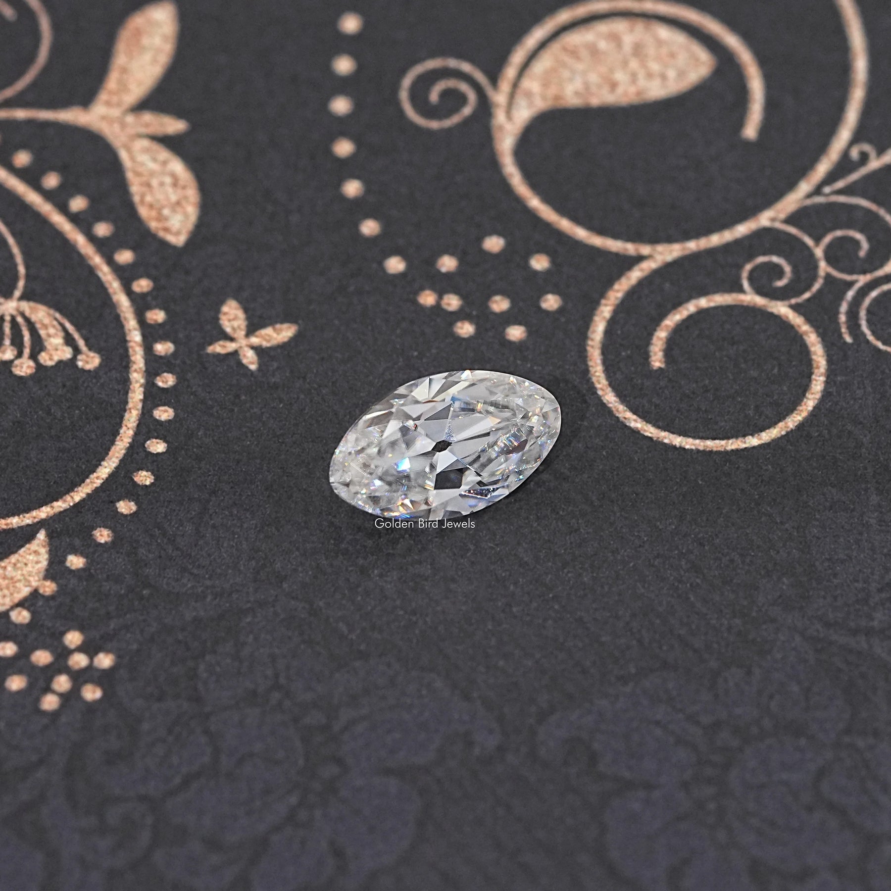 Front View Of Old Mine Moval Loose Moissanite Stone