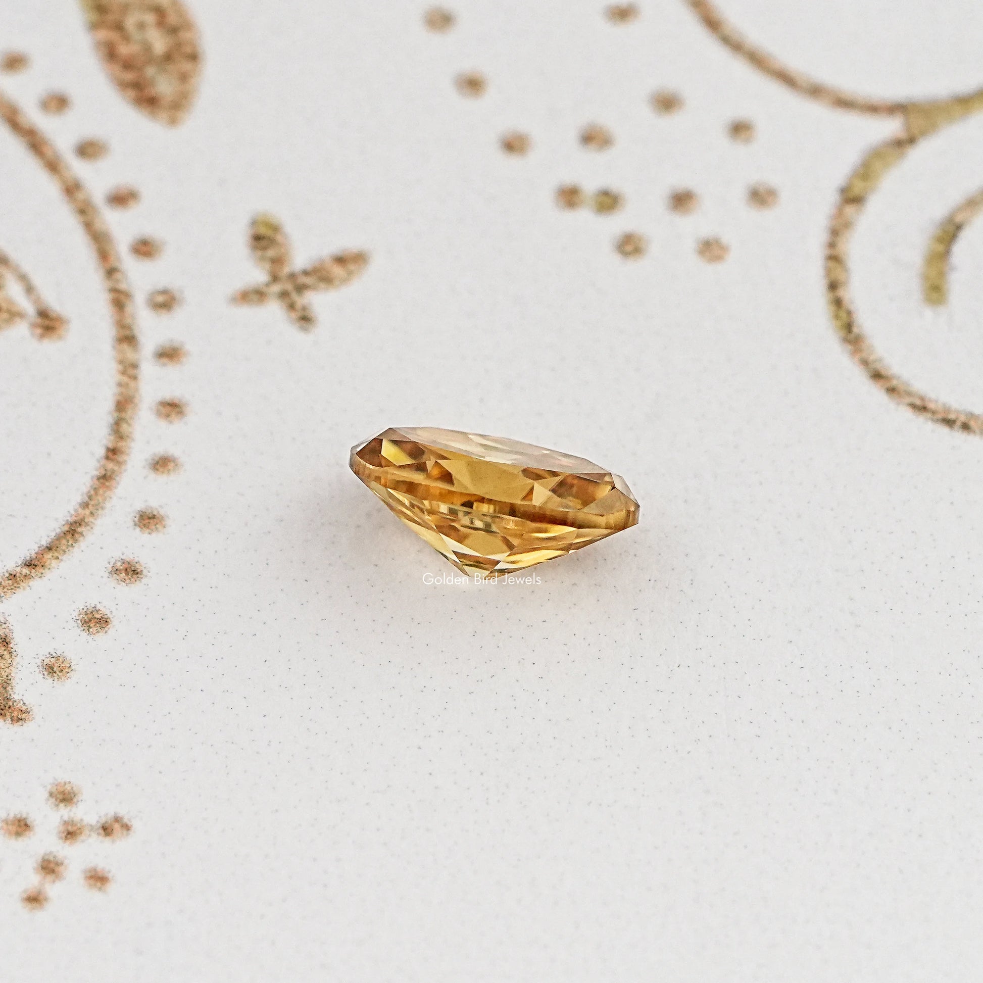 Side View Of Old Mine Oval Cut Loose Moissanite Stone