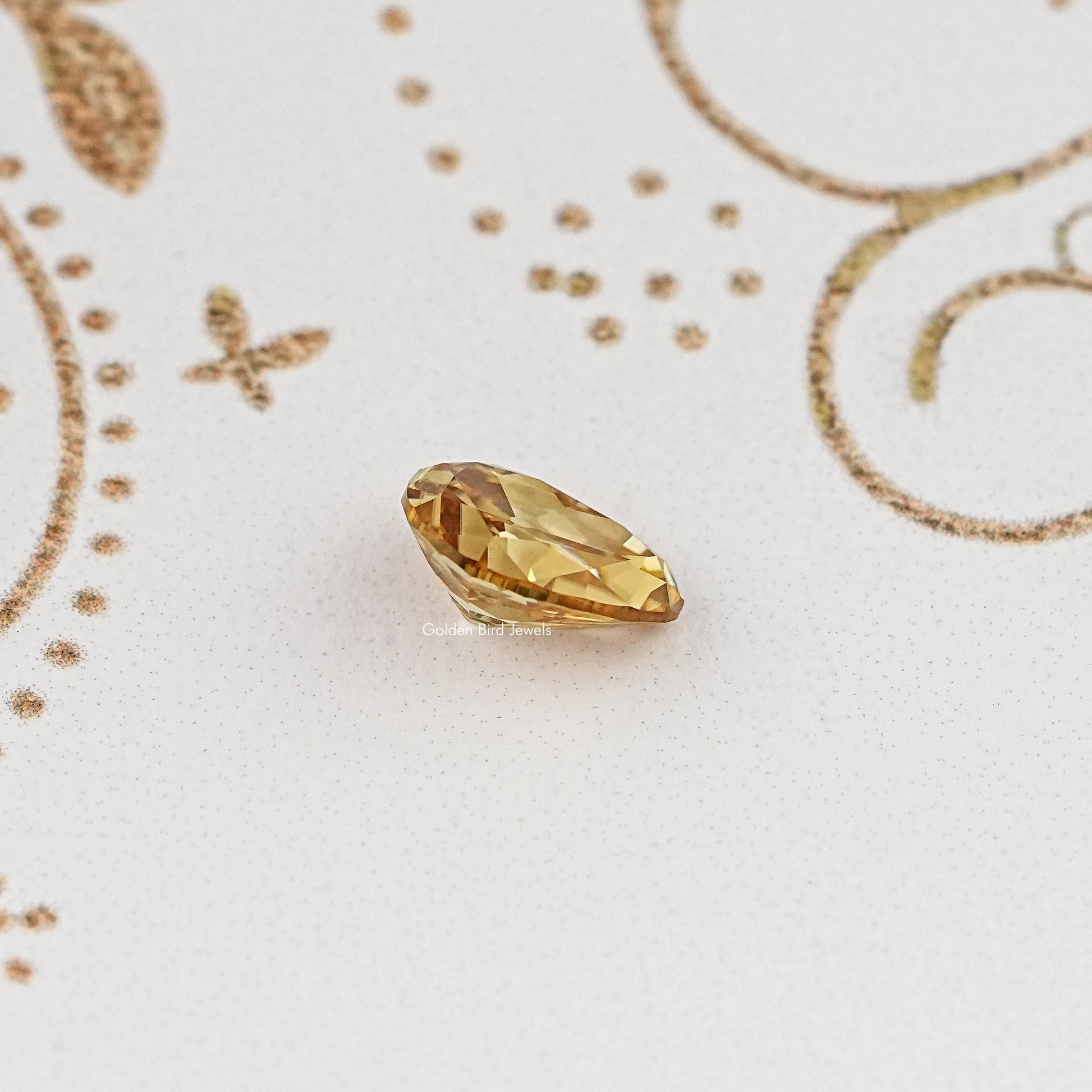 Side View Of Old Mine Pear Cut Loose Moissanite Stone